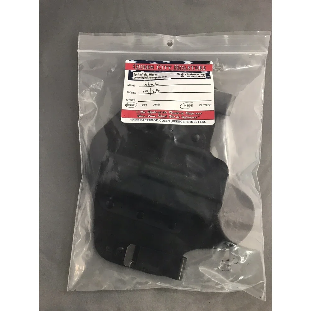 Queen‎ City Holsters Glock 19/23 Leather/Kydex Super Tuck IWB RH Black NEW